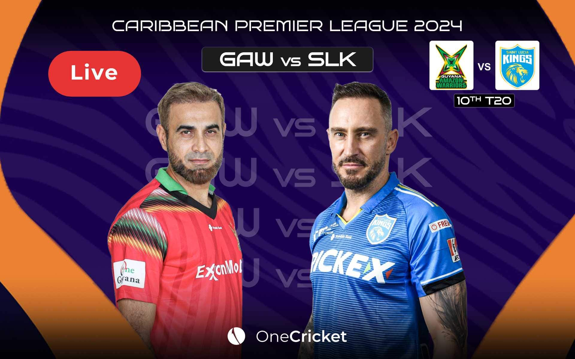 CPL 2024, GAW vs SLK, Match 10 Live Score Who Will Maintain Their